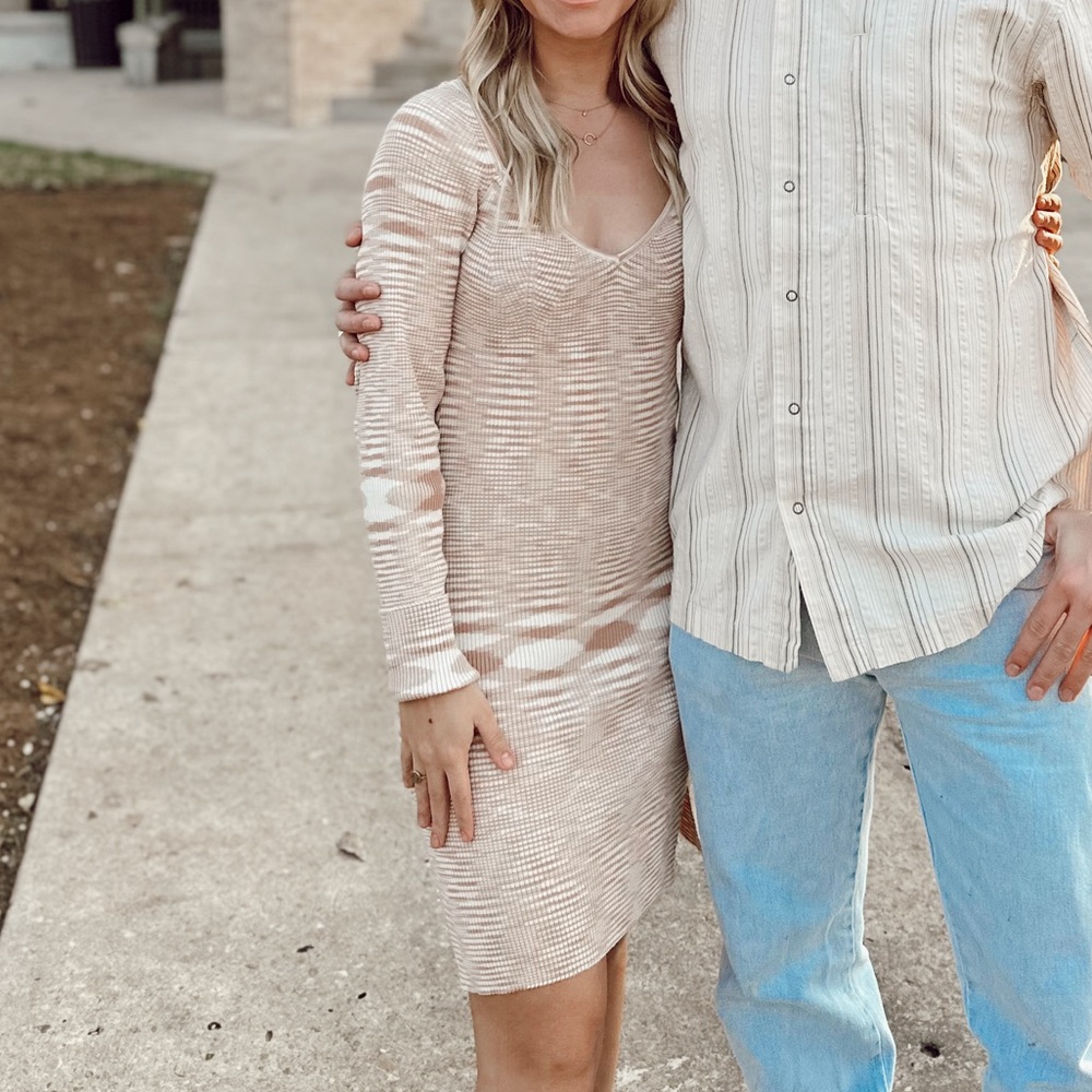 Altar’d State Fitted Long Sleeve Sweater Dress